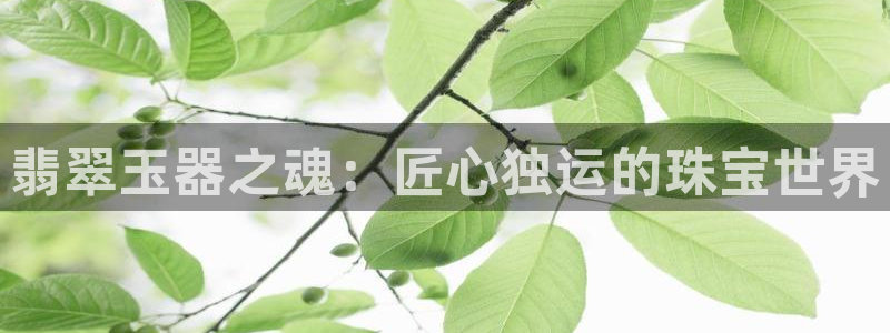 众腾娱乐下7O777：翡翠玉器之魂：匠心独运的珠宝世界